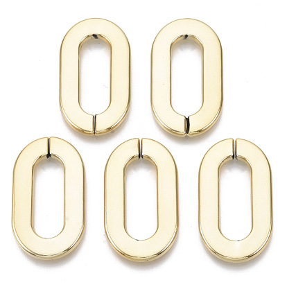 CCB Plastic Linking Rings, Quick Link Connectors, For Jewelry Paperclip Chains, Drawn Elongated Cable Chains Making, Oval