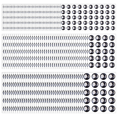 3 наборы 3 стили самоклеящиеся наклейки из смолы, глаза