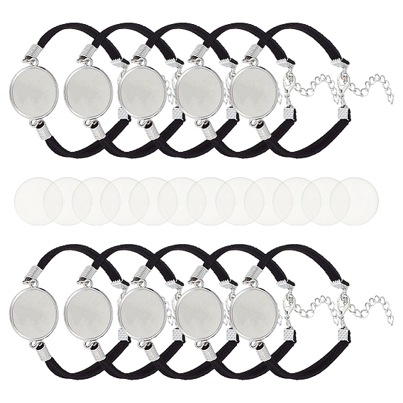 Наборы для самостоятельного изготовления замшевых браслетов, в том числе кабошоны из прозрачного стекла