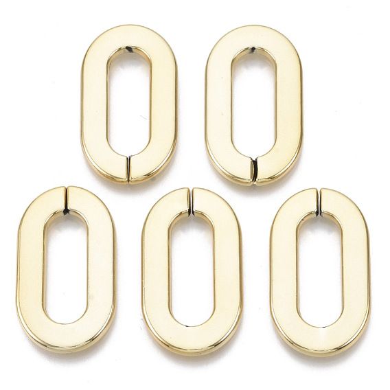 CCB Plastic Linking Rings, Quick Link Connectors, For Jewelry Paperclip Chains, Drawn Elongated Cable Chains Making, Oval