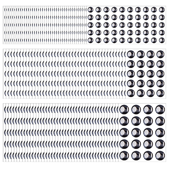 3 наборы 3 стили самоклеящиеся наклейки из смолы, глаза