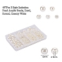 497pcs 5 style perles acryliques imitation perle, teint, ronde