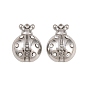 304 Stainless Steel Rhinestone Pendants, Ladybug Charms