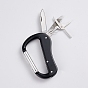 Stainless Steel Carabiner D Shape, Spring Snap Hook Key Chain Clip, Multifunctional Keychain Clasps