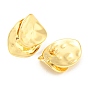 Rack Plating Brass Leaf Stud Earrings, Long-Lasting Plated, Lead Free & Cadmium Free