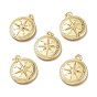 Pendentifs en laiton, avec des anneaux de saut, sans cadmium et sans plomb, boussole