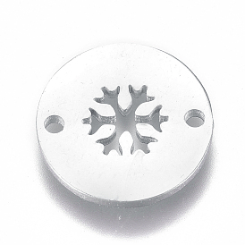 304 conectores de eslabones de acero inoxidable, plano y redondo con el copo de nieve, para la Navidad