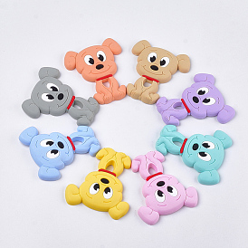 Food Grade Eco-Friendly Silicone Puppy Beads, Beagle Dog