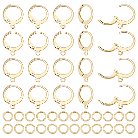 40 шт. 304 серьги с рычагом из нержавеющей стали, с горизонтальными петлями и 60шт открытыми соединительными кольцами