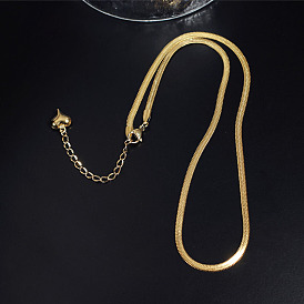 Snake Bone Choker Necklace - Minimalist, Trendy, Non-fading, Collarbone Chain.