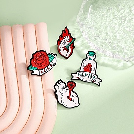 Готические эмалированные значки, булавки для лацканов из сплава для одежды рюкзака, чёрные