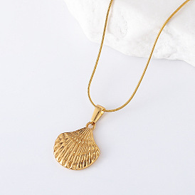 3 шт. европейские ожерелья из нержавеющей стали в форме ракушки для женщин