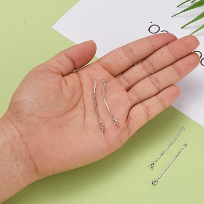 Trendy 925 Sterling Silver Ear Threads, For Half Drilled Beads