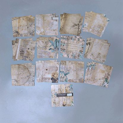 24 pcs 12 styles blocs de papier de scrapbooking, pour scrapbook album bricolage, papier de fond, décoration de journal intime, carrée