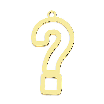 201 подвески из нержавеющей стали, лазерная резка, Знак вопроса