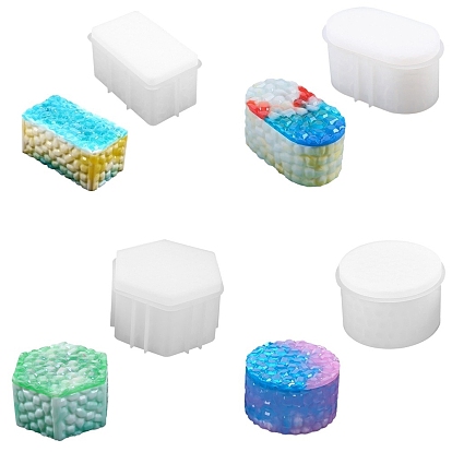 Food Grade DIY Silicone Box Molds, Decoration Making, Resin Casting Molds, For UV Resin, Epoxy Resin Jewelry Making