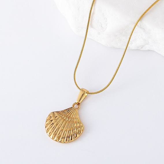 3 шт. европейские ожерелья из нержавеющей стали в форме ракушки для женщин