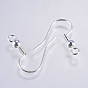 Brass Earring Hooks, Ear Wire, with Horizontal Loop, Long-Lasting Plated, Lead Free & Cadmium Free