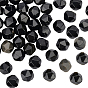 1 brins de perles d'obsidienne naturelles aux reflets dorés, polygone, facette