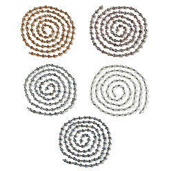 Handmade Electroplate Glass Faceted Rondelle Beads Chains for Necklaces Bracelets Making, with Antique Bronze Plated Brass Eye Pin, Unwelded, 39.4 inch, about 92pcs/strand