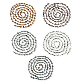 Chaînes de perles facettées rondelles en verre électroplaqué faites main pour la fabrication de colliers, avec épingle à oeil en laiton plaqué bronze antique, non soudée, 39.4 pouce, Environ 92 pcs/chapelet