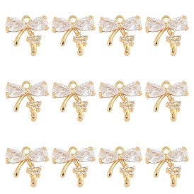 10 кулоны из латуни с микрочастицами и кубическим цирконием., бантом прелести