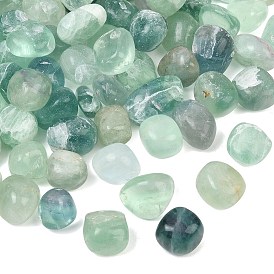 Natürliche grüne Fluorit Perlen, getrommelt Stein, Nuggets, kein Loch / ungekratzt, Vasenfüllsteine/ungebohrt, Vasenfüller Edelsteine