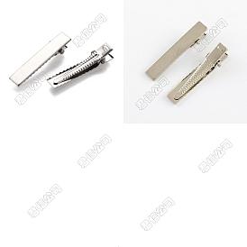 100Pcs 2 Styles Iron Flat Alligator Hair Clip Findings, DIY Hair Accessories Making