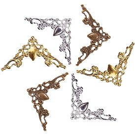 Iron Filigree Joiners Links, Etched Metal Embellishments