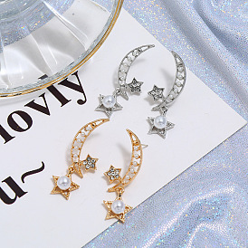 Retro Girl Heart Fashion Temperament Small Jewelry Stud Earrings 925 Silver Needle Asymmetrical Earrings