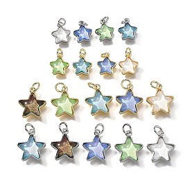 Латунь прелести, звезда со стеклом и блестящей пудрой, долгоиграющий, без свинца и без кадмия