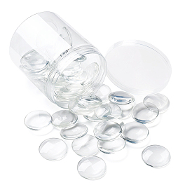 Прозрачные стеклянные кабошоны, полукруглые / купольные