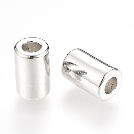 Сплавочные европейские бусины, бусины с большим отверстием, колонка, без кадмия и без свинца