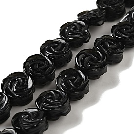 Natural Obsidian Beads Strands, Rose
