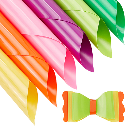 6 листы 6 цвета пвх прозрачная пленка светотехнический гелевый фильтр, волнистый прямоугольник