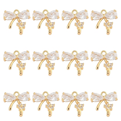 10 кулоны из латуни с микрочастицами и кубическим цирконием., бантом прелести