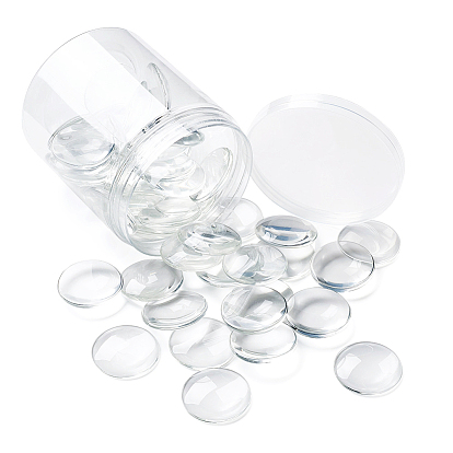 Прозрачные стеклянные кабошоны, полукруглые / купольные