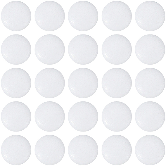 30шт. 1-отверстие пуговицы из искусственной кожи с ножкой, с алюминиевой фурнитурой, плоско-круглые