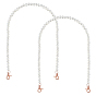 ABS Plastic Imitation Pearl Bag Strap Chains, with Alloy Clasps, for Bag Straps Replacement Accessories