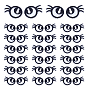 40Pcs 2 Styles Polyester Clothing Patches, Eyes