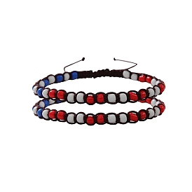 Adjustable Glass Seed Braided Bead Bracelets