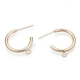 316 découvertes de boucles d'oreilles chirurgicales en acier inoxydable, boucles d'oreilles demi-créoles, avec boucle