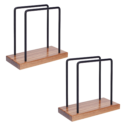 2 Bags Iron & Wood Napkin Holder, Paper Towel Holder for Cafe Hotel Western Restaurant