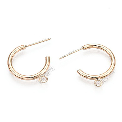 316 découvertes de boucles d'oreilles chirurgicales en acier inoxydable, boucles d'oreilles demi-créoles, avec boucle