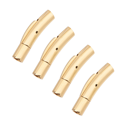 Tube 304 Stainless Steel Bayonet Clasps, Ion Plating (IP), Jewelry Findings