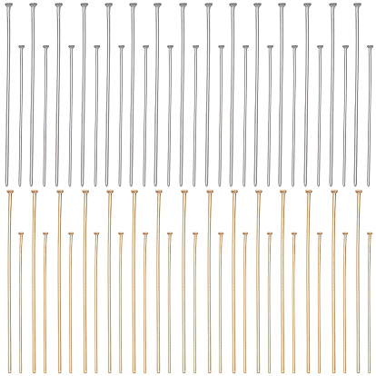 400 шт 4 стили 304 штифты с плоской головкой из нержавеющей стали