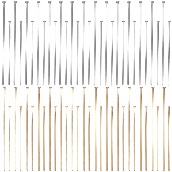 400 шт 4 стили 304 штифты с плоской головкой из нержавеющей стали