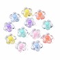 Transparent Acrylic Beads, Bead in Bead, Flower
