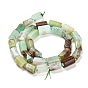 Natural Chrysoprase Beads Strands, with Seed Beads, Faceted Column