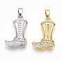 Латунные микро проложить кубического циркония подвески, без кадмия и без свинца, брелоки для ботинок